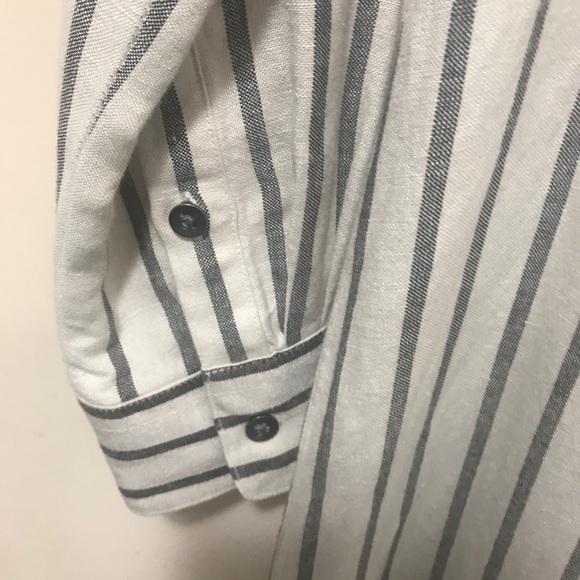 Chaps Petite Striped Linen-Blend Shirtdress. SP - Picture 9 of 15